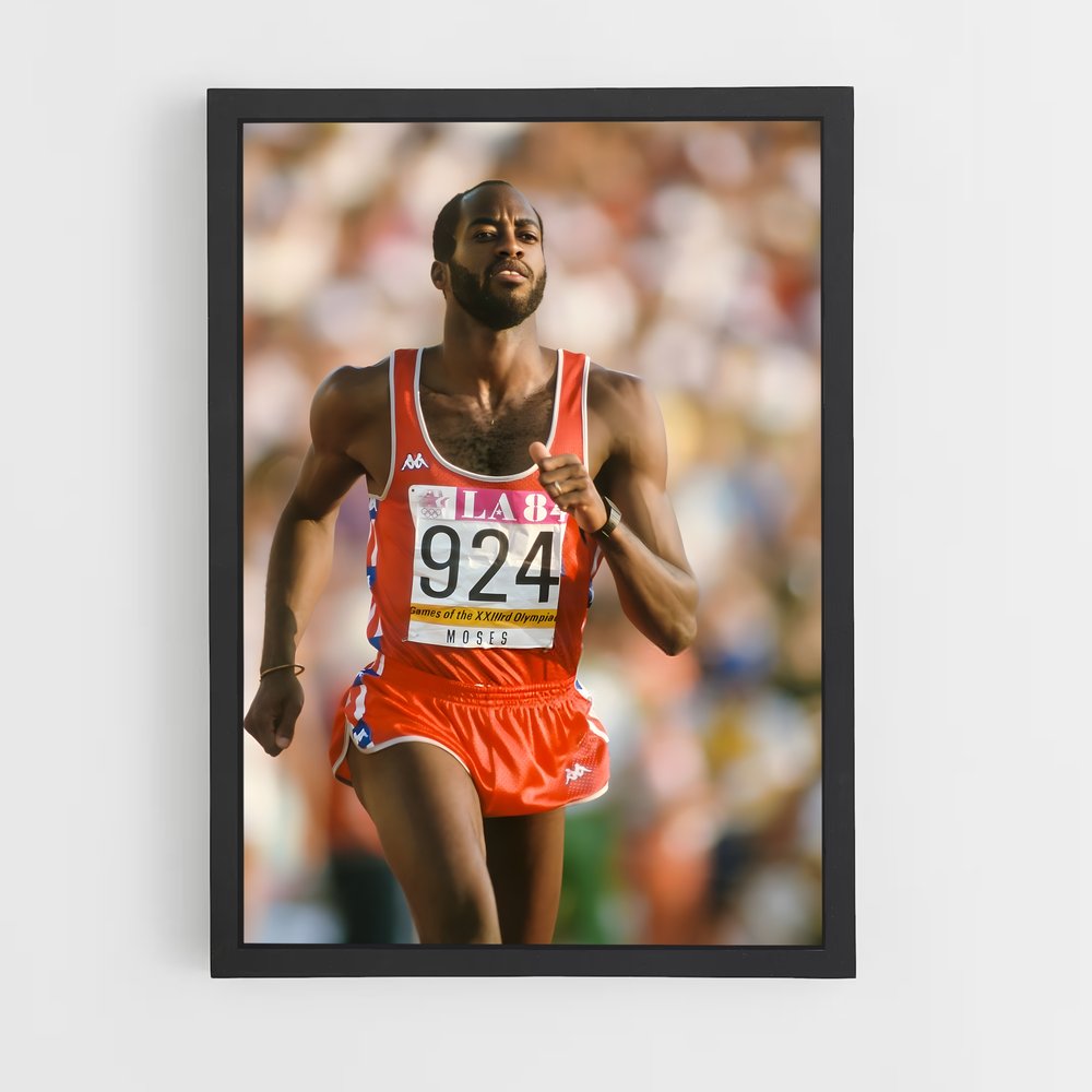 Poster Edwin de moses – affiche Athlétisme (vue 2)